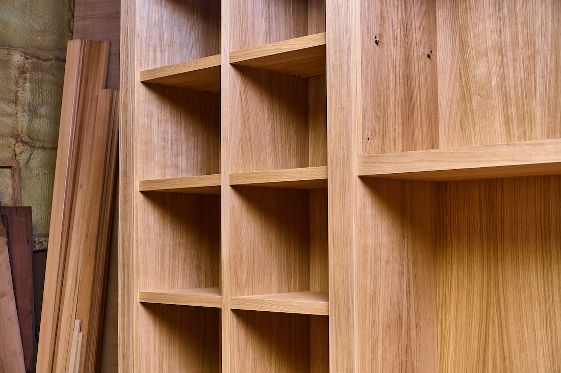 joinery close up of cupboard shelving